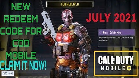 *July 2021* Call Of Duty Mobile New Redeem Code | Cod Mobile Redeem Code