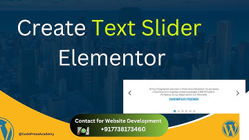 Create Text Slider in Elementor | WordPress