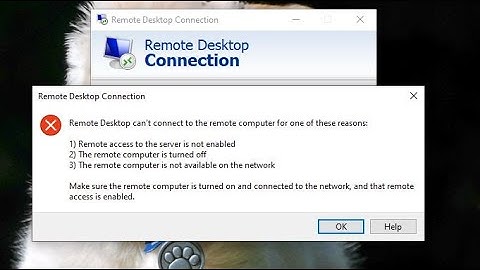 Troubleshooting Windows remote desktop connection problems
