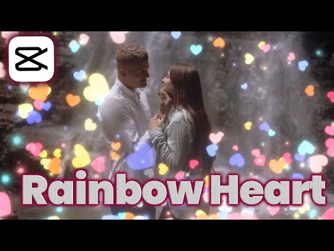 How to add Rainbow Heart effect to video in CapCut App