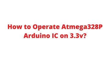 How to operate Atmega328P (Arduino) IC on 3.3v?