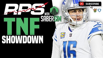 TNF SHOWDOWN WITH SABERSIM | NFL WEEK 1 | DRAFTKINGS LINEUP BUILDING