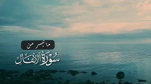 تلاوة مباركة من سورة الانفال بصوت القارئ عادل ريان