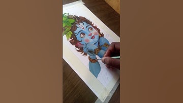 shree krishna drawing part 3 😍🥰 #drawing #shorts