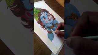 shree krishna drawing part 3 😍🥰 #drawing #shorts