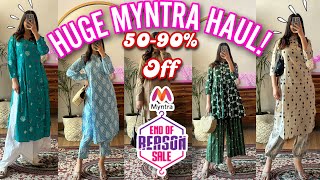 HUGE MYNTRA EOR SALE HAUL!!😍 Kurta Sets & Tops Starting at Rs.299/- || Rupal Yadav