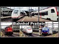 Das volle zugprogramm personen und gterzge beim bahnhof pratteln