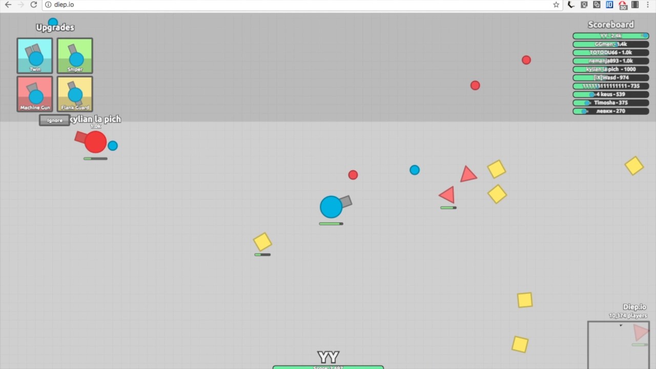 [Diep.io Survival] A real pro never dies! + Epic kills in survival mode