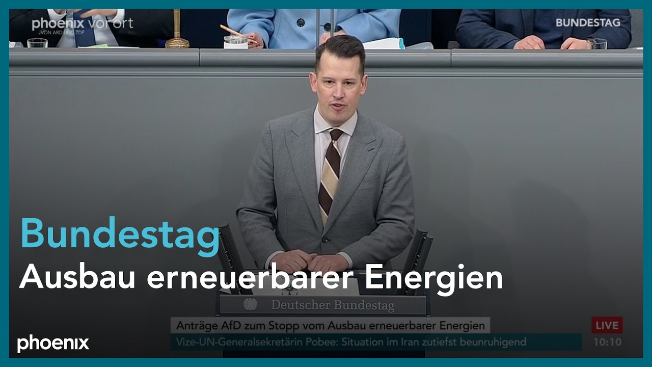 Bundestagsdebatte zum Ausbau erneuerbarer Energien am 16.01.26