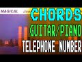 [Chords] Telephone Number Tutorial/Lesson Rhythm Guitar Backing (Junko Ohashi) Japanese City Pop