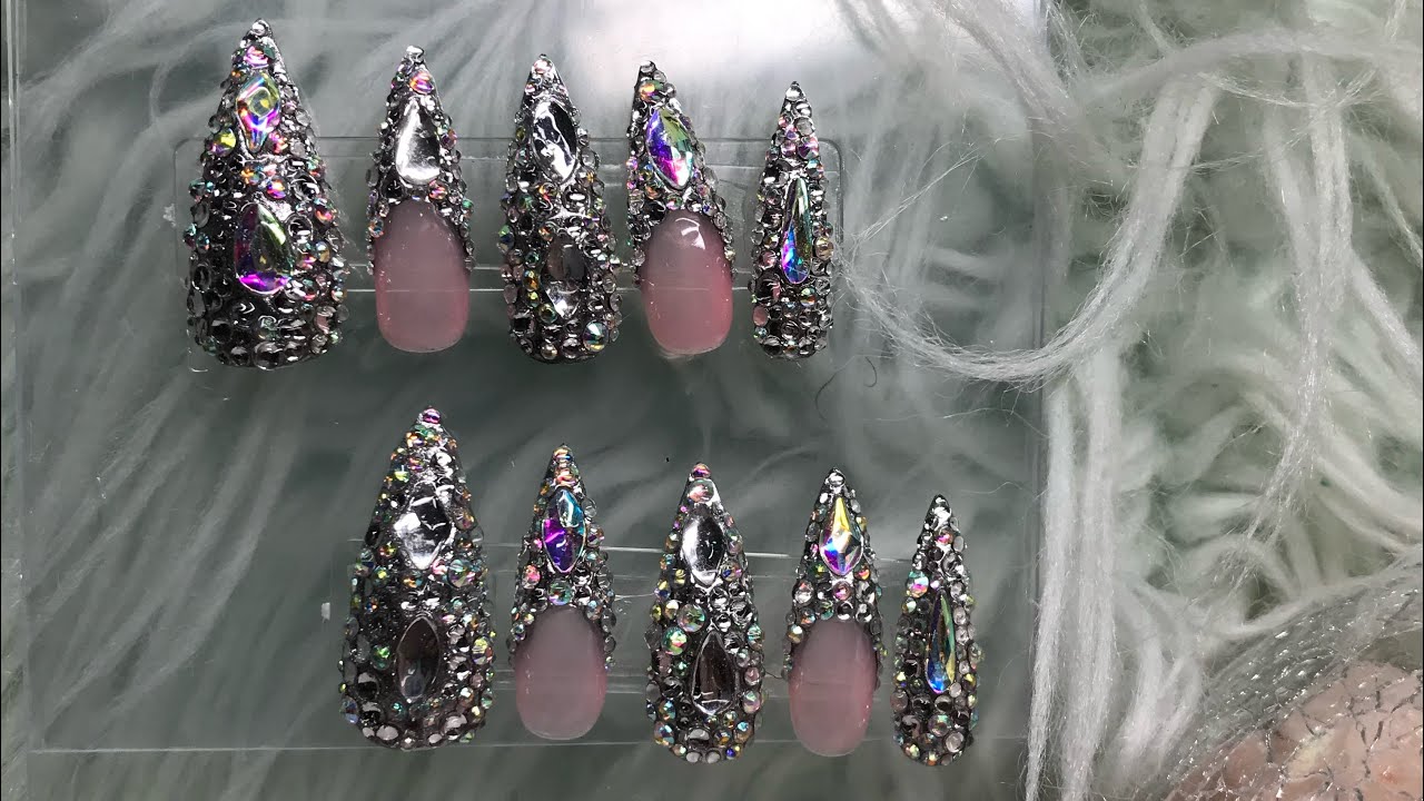 Full Bling 💎 Presson Nail Tutorial 💅🏾| Thegoddessnailbarr 