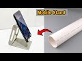 How To Make Mobile Stand at Home from pvc pipe | Foldable Smartphone Holder