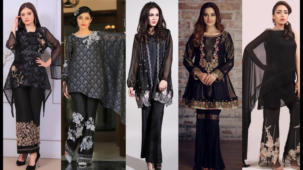 black short frock pakistani