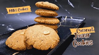 Millet Recipe |Jowar Coconut Cookies |Millet cookies | Coconut cookies recipe