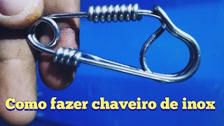 Como fazer um chaveiro de vareta de inox passo a passo .