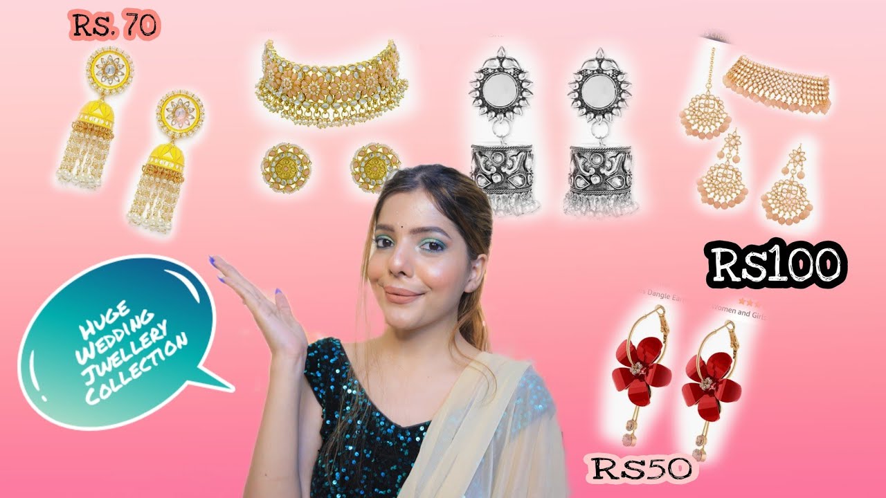 Huge Amazon affordable wedding jwellery haul /Ethnic Jwellery, Jhumki ...