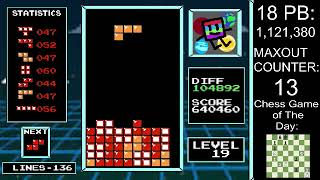 New PB In NES Tetris: 1,169,540