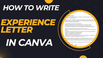 Design a Professional Experience Letter in Minutes with Canva! (Free & Easy) #w3skillset