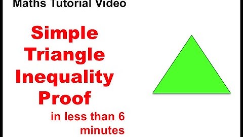 Simple Triangle Inequality Proof