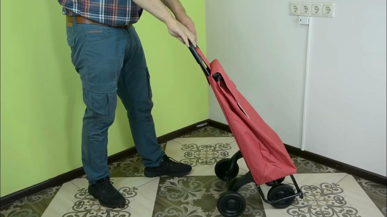 Тележка Garmol 10R4 C-5 красная- 4-х колесная с сумкой объемом 45л ...