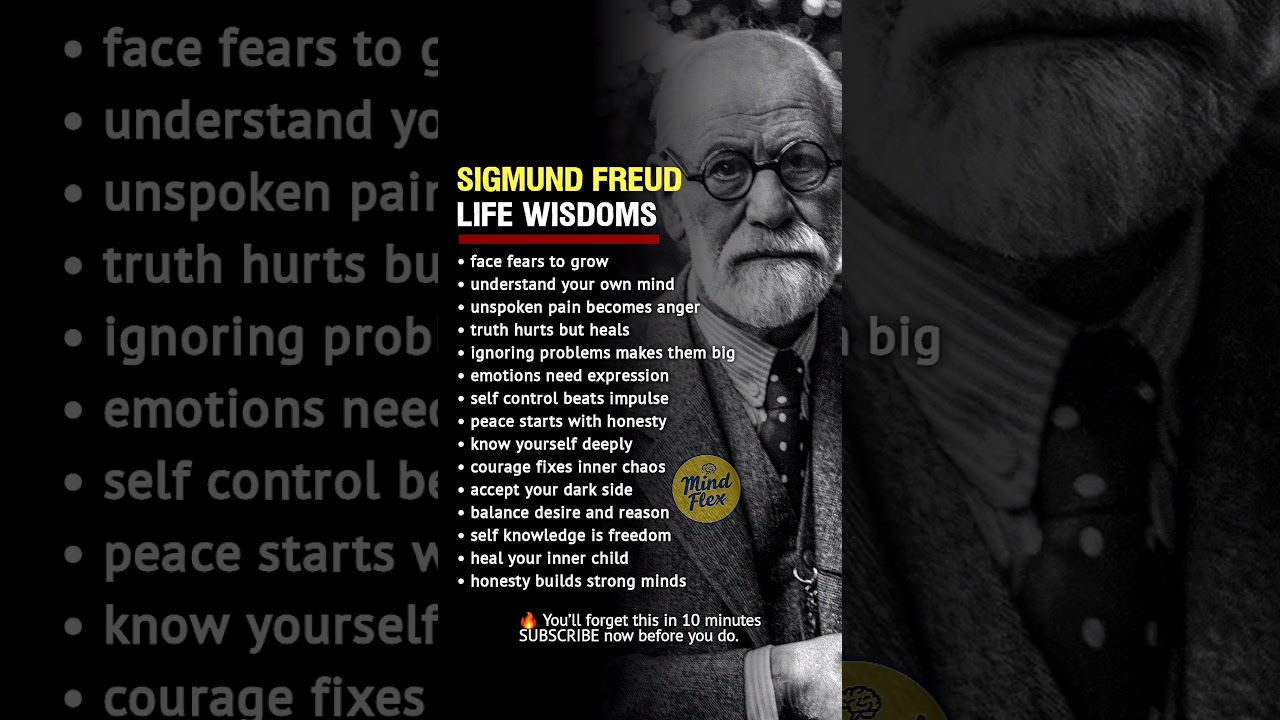 SIGMUND FREUD – LIFE WISDOMS 🧠✨ 