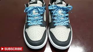 A Up Close Look at The #NIKE STARRY LACES #SB #DUNK #Tan #Black #Blue #colorway