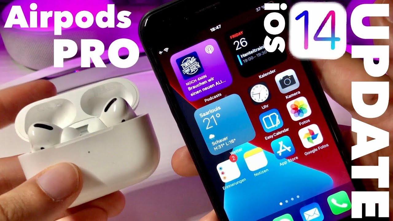 Neues Airpods Pro UPDATE & neue Funktionen unter iOS 14 !! YouTube