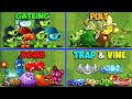 4 Team GATLING x PULT x BOMB x TRAP - Who Will Win? - Pvz 2 Team Plant vs Team Plant
