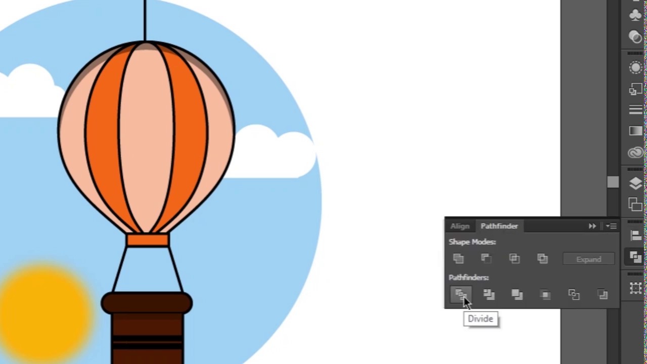 TUTORIAL ADOBE  ILLUSTRATION HOW TO MAKE HOT AIR  BALLOON 