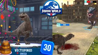 Omega VECTISPINUS turns 30  Lord Lythronax doesn't care ~ Jurassic World Alive