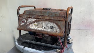Restoration rusty HONDA generator engine | restore and repair old gasoline 4stroke generator
