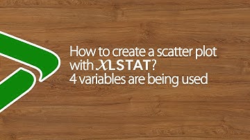 How to create a scatter plot with XLSTAT? 4 variables are being used.
