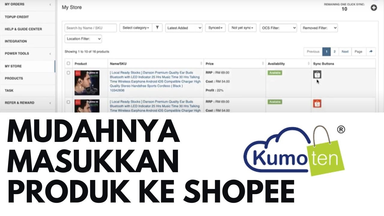AUTO MASUKKAN PRODUK DROPSHIP KUMOTEN KE SHOPEE