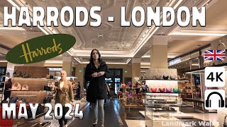 Harrods London's Most Luxurious & Expensive Store in 4K  Walking Tour May 2024