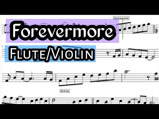 Forevermore Flute or Violin Sheet Music Backing Track Play Along Side A Band class=