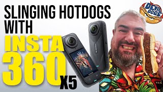 Slinging Hotdogs with Insta360 X5 - Exclusive Footage #insta360 #insta360X5camera #hotdogs