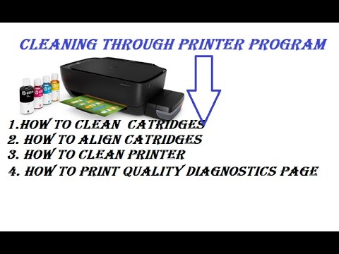 How to clean hp ink tank wireless 415 printer by using printer program easy  method 