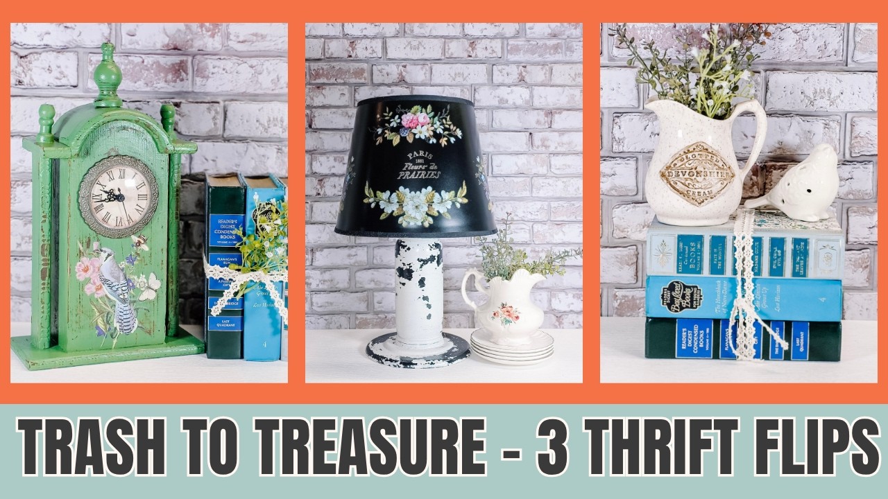 Trash to Treasure | 3 Thrift Flip Projects Using Chalk Paint & IOD