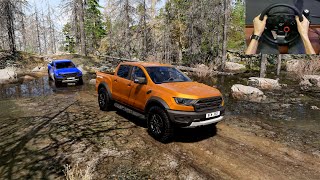 BeamNG.drive: Ford Raptor 4x4 Offroad on Norwegian Backroads (Realistic Wheel Cam | No Commentary)