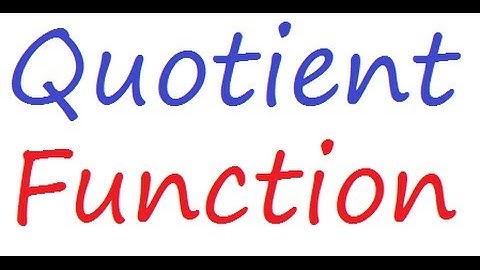 Performing division using MSW logo function | Quotient Function of MSW Logo - Built in Function