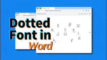 How to Install Dotted Font in Word (Tracing Letters Tutorial)