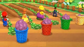 Mario Party 9 Garden Battle - Mario vs Daisy vs Wario vs Luigi| Mario Party 9 All Mini Games