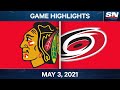 NHL Game Highlights | Blackhawks vs. Hurricanes - May 3, 2021