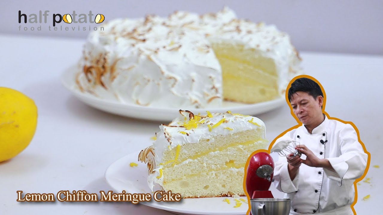 Lemon Chiffon Meringue Cake