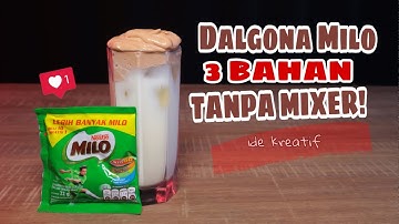 How to Make  Dalgona Milo - Step by Step and Recipe