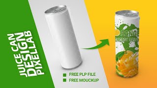 Juice Packaging Design Tutorial | Can mockup tutorial | How to Design Label Package on Pixellab