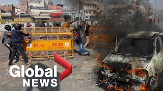 India protests: Deadly riots break out in New Delhi over citizenship law