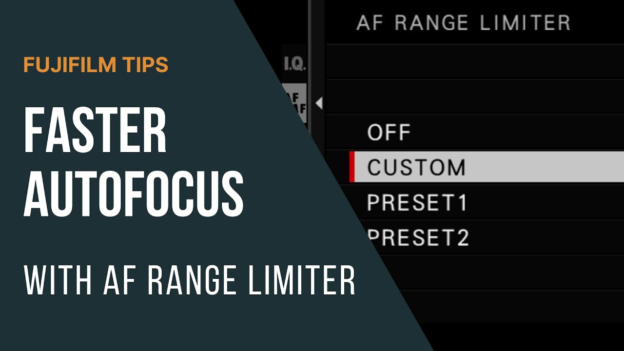 Faster Focus with Fujifilm's AF Range Limiter YouTube