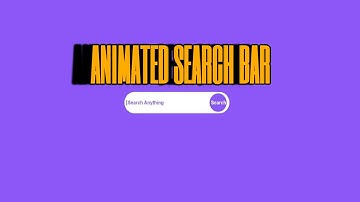 How to create Animated Search Bar with only HTML and CSS | Beginner Tutorial