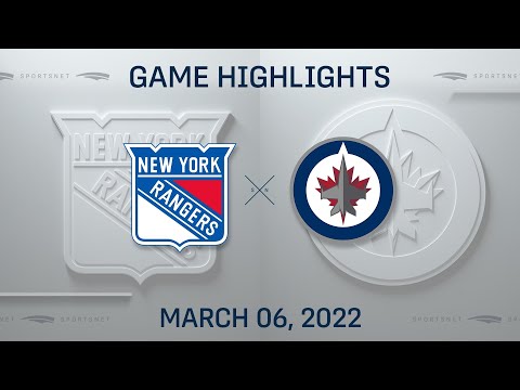 NHL Highlights | Rangers vs. Jets - Mar. 6, 2022